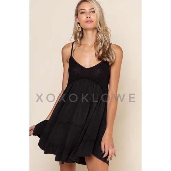 POL Terracotta Spaghetti Strap Ruffle Hem Mini Slip Dress - Picture 16 of 16